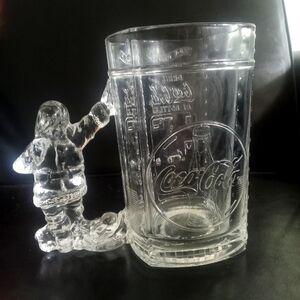 VINTAGE Set of 4 Christmas Crystal Coca-Cola Mugs (1997 Ed) Original Box